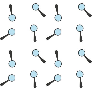 Gri büyütme cam simgesi izole Dikişsiz desen beyaz arka plan üzerinde. Arama, odak, zoom, iş sembolü. Vektör çizim