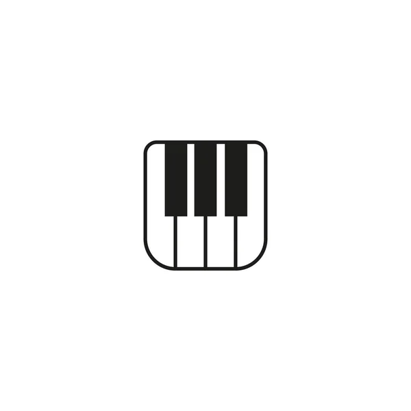 Klavier-Ikone. flache Abbildung des Klaviervektorsymbols für das Web — Stockvektor