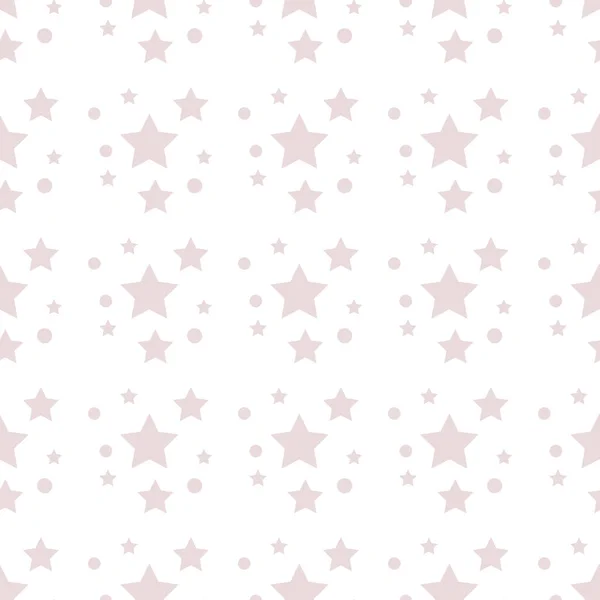 Enfants mignons étoiles vectoriel motif sans couture en rose, gris, vert, menthe. — Image vectorielle