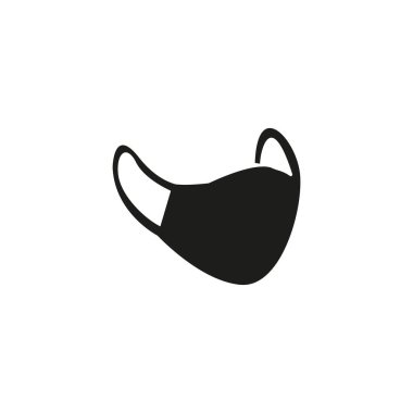 Çalışan için Anti-Toz Siyah Yüz Maske Şablonu Vektörü