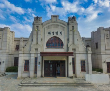 Gimjae Arirang Edebiyat Müzesi Harbin İstasyonu Çekim Alanı, Gimjae, Jeonbuk, Güney Kore, Asya.