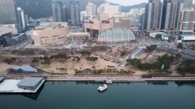 Haeundae Nehri Gezisi 'nin Hava Görüntüsü, Busan, Güney Kore, Asya.