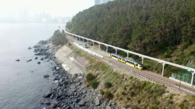 Haeundae Sahil Treni, Busan, Güney Kore, Asya.