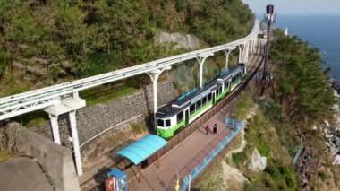 Haeundae Sahil Treni, Busan, Güney Kore, Asya.