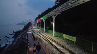 Haeundae Sahil Treni, Busan, Güney Kore, Asya.