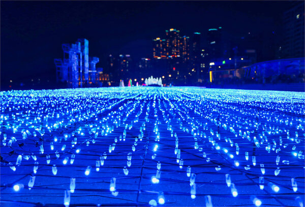 Фестиваль света в Хёндэ, Пусан, Южная Корея, Азия.