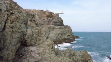 Oryukdo hava yürüyüşü manzarası, Busan, Güney Kore, Asya