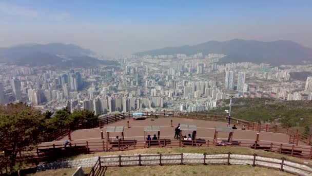 Paisaje Hwangryeongsan Mountain Bongsudae Beacons Busan Corea Del Sur Asia — Vídeo de stock