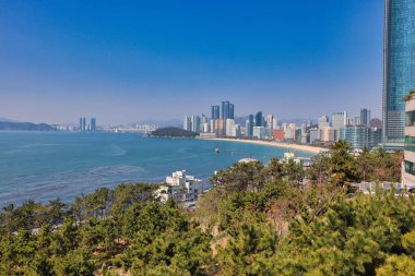 Dalmaji Tepesi Gözlemevi ve Haeundae Sahili, Busan, Güney Kore, Asya