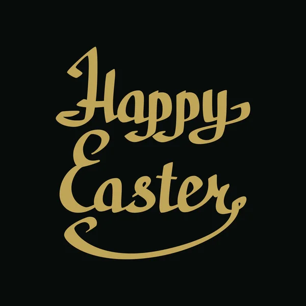 Mutlu Paskalya altın harflerle. — Stok Vektör