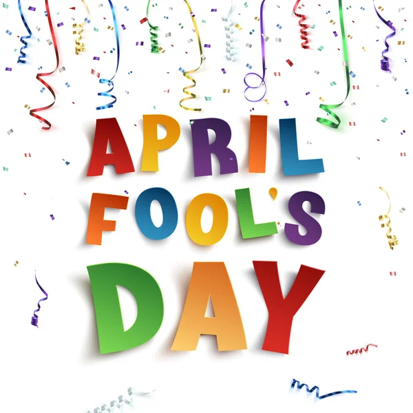 Avril Journée des imbéciles fond . — Image vectorielle