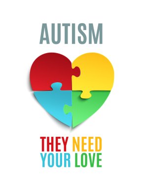 Autism awareness poster clipart