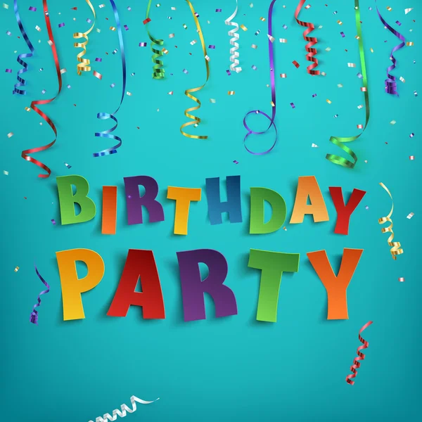 Birthday party poster template. — Stock Vector