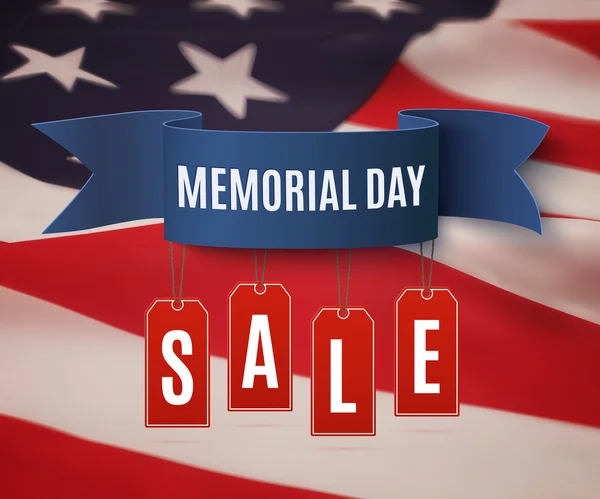 Big Memorial Day venta plantilla de fondo . — Vector de stock