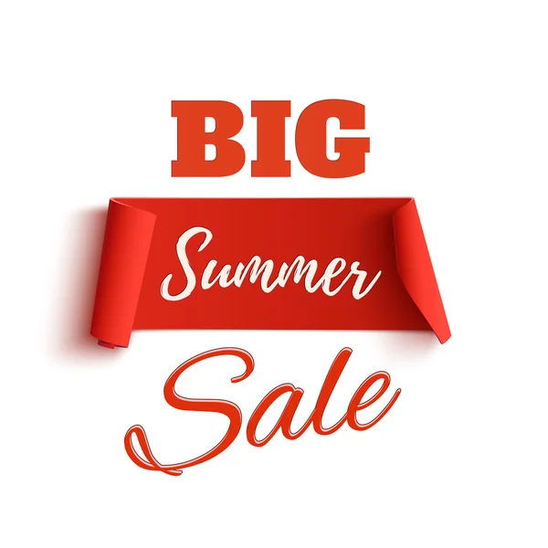 Big summer sale poster template. — Stock Vector