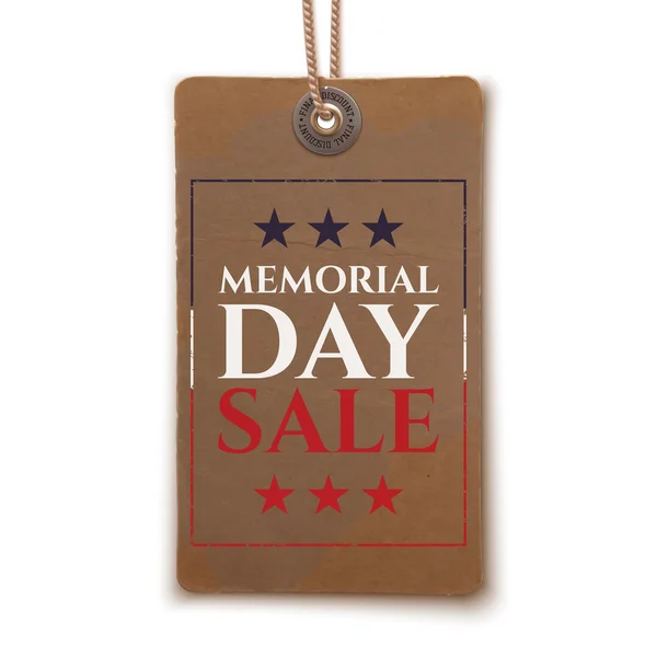 Memorial Day sale price tag. — Stock Vector