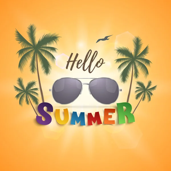 Hello summer background. — Stock Vector