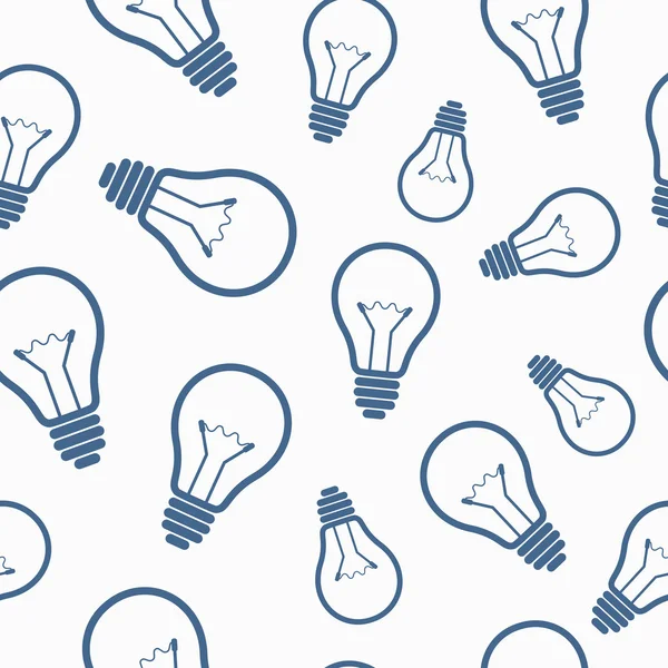 Simple light bulb seamless pattern. — Stock Vector