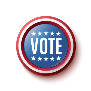 Vote button, badge or banner clipart