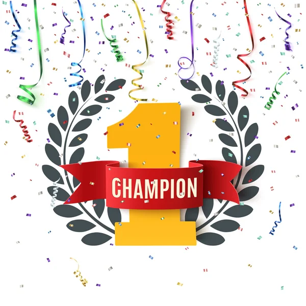 Champion numéro un fond — Image vectorielle