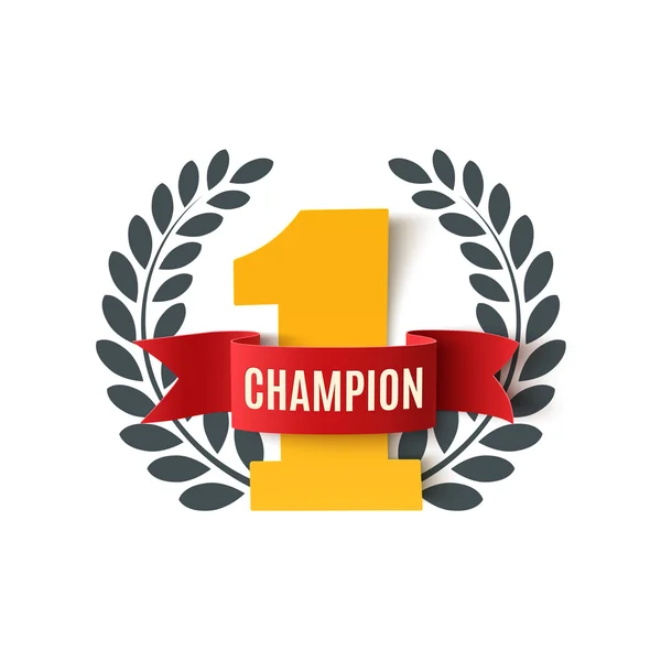 Champion, numéro un fond . — Image vectorielle