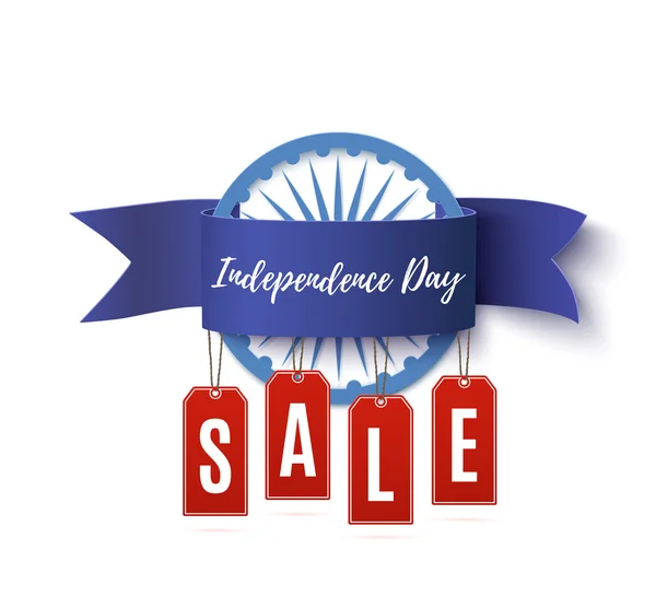 India Independence Day Sale ribbon. — Stock Vector