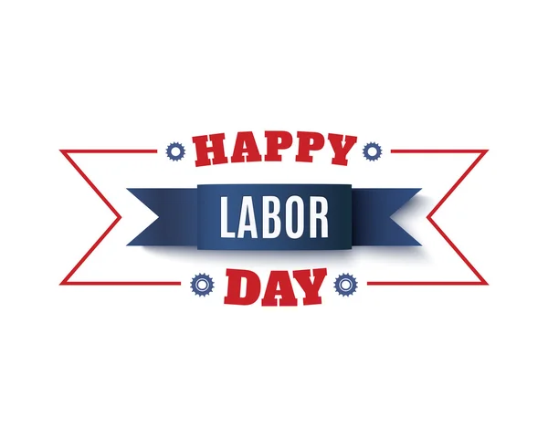 Лейбл Happy Labor Day . — стоковый вектор