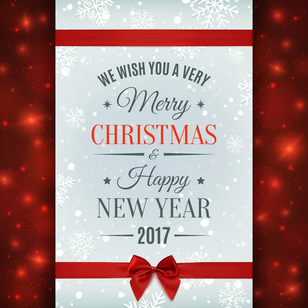 Feliz Natal 2017 cartão —  Vetores de Stock