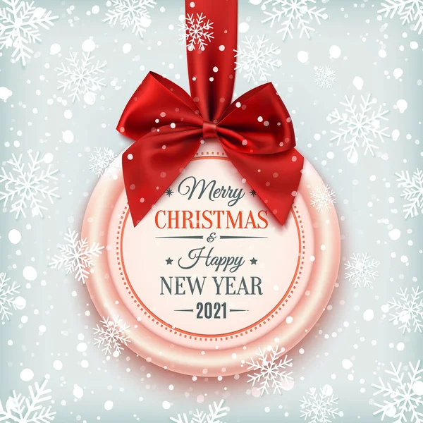Feliz Navidad y Feliz Año Nuevo 2021 insignia. Vectores De Stock Sin Royalties Gratis