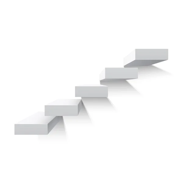 Escaleras aisladas sobre fondo blanco — Vector de stock