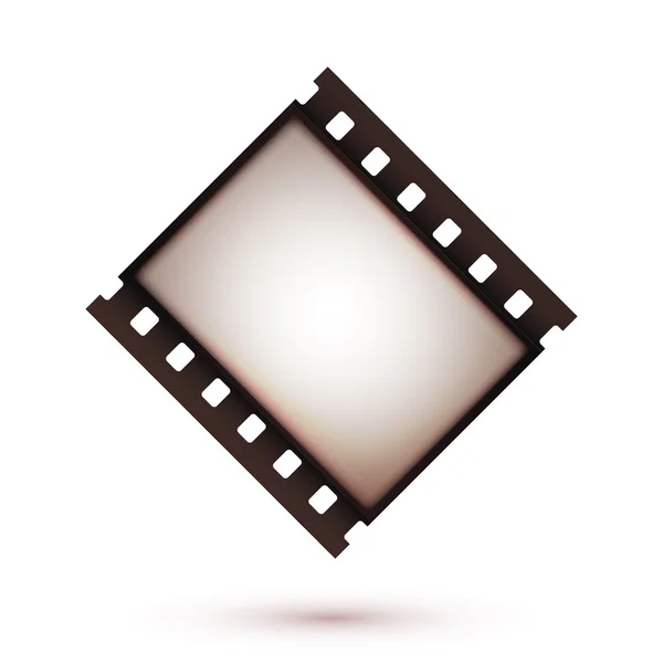 Icono de tira de película antigua retro en blanco — Vector de stock