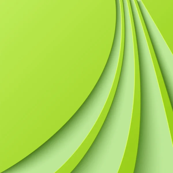 Fondo verde abstracto con líneas curvas — Vector de stock