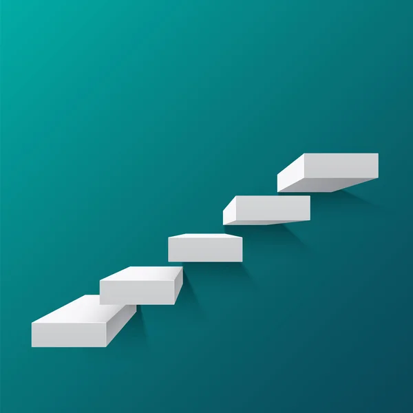 Fond abstrait avec escaliers blancs — Image vectorielle