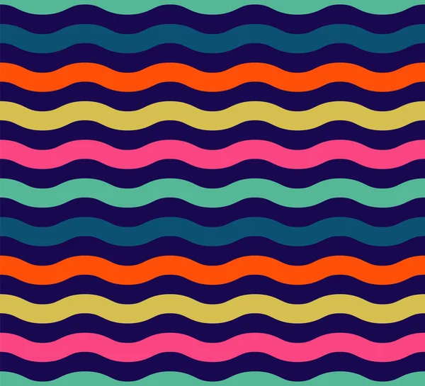 Modèle d'onde coloré sans couture — Image vectorielle