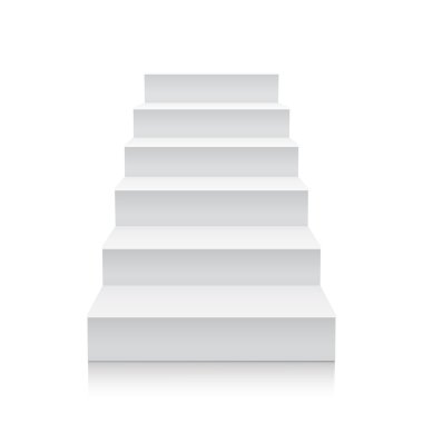 Stairs isolated on white background clipart