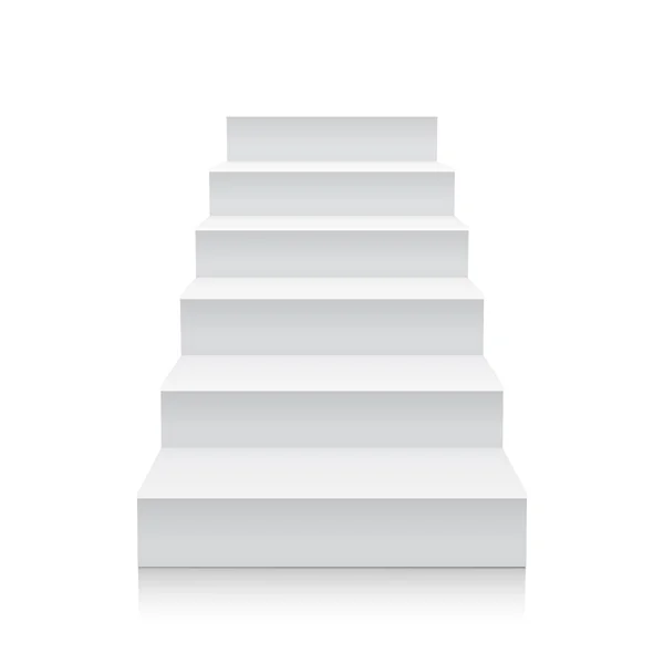 Escaleras aisladas sobre fondo blanco — Vector de stock