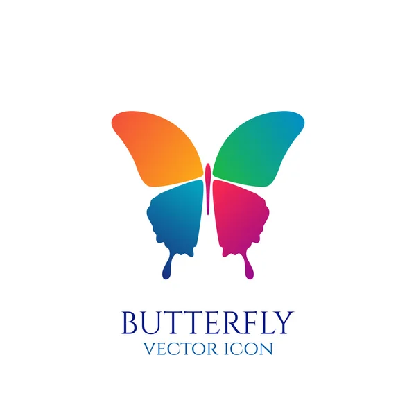 Icono conceptual de mariposa. Logotipo — Vector de stock