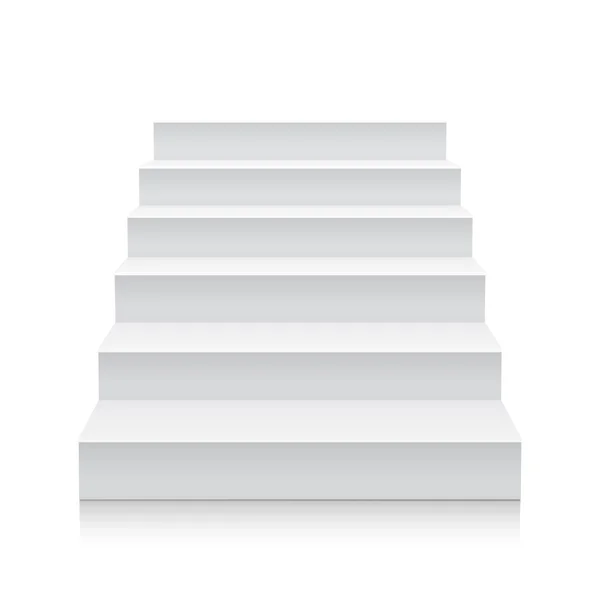 Escaliers isolés sur fond blanc — Image vectorielle