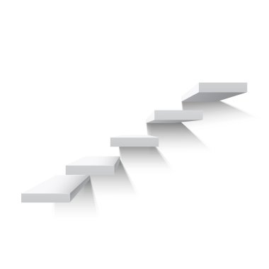 Stairs isolated on white background clipart