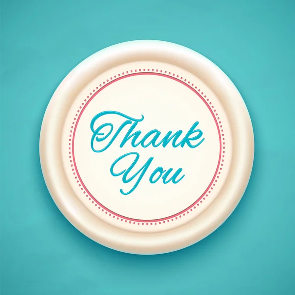 Thank you. Badge. Vector illustration — Stock Vector