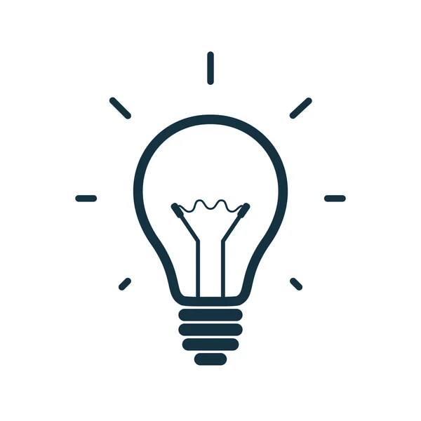 Simple light bulb icon. Vector illustration — Stock Vector