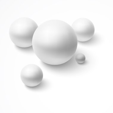 Abstract background with realistic spheres. clipart