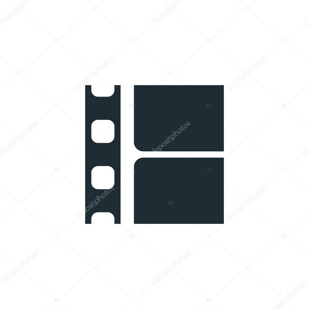 Film strip, simple conceptual logo. Vector illustration