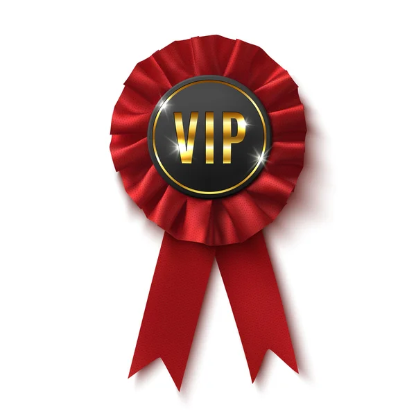 VIP. Realistisch, rode etiket, geïsoleerd op witte achtergrond. — Stockvector