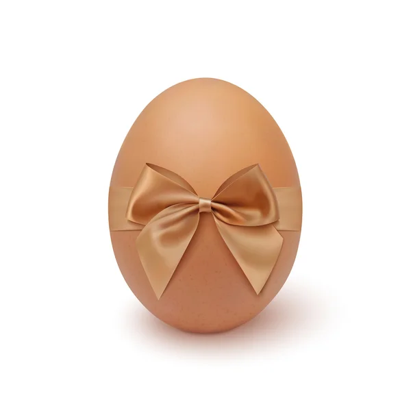 Ρεαλιστική αυγό εικονίδιο με κορδέλα. — Διανυσματικό Αρχείο