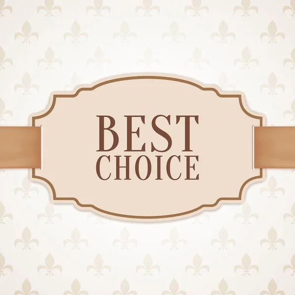 Best choice banner with golden ribbon. — Stock Vector