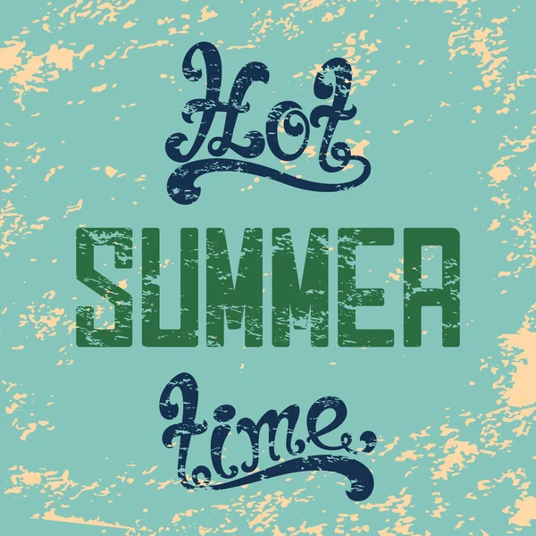 C'est l'heure d'été. Fond calligraphique . — Image vectorielle