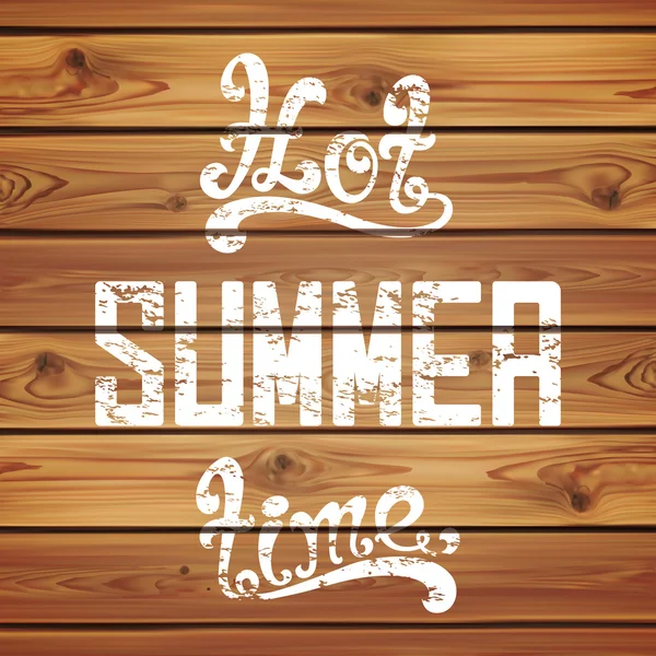 Hot summer time. Calligraphic handwritten background. — Stock Vector