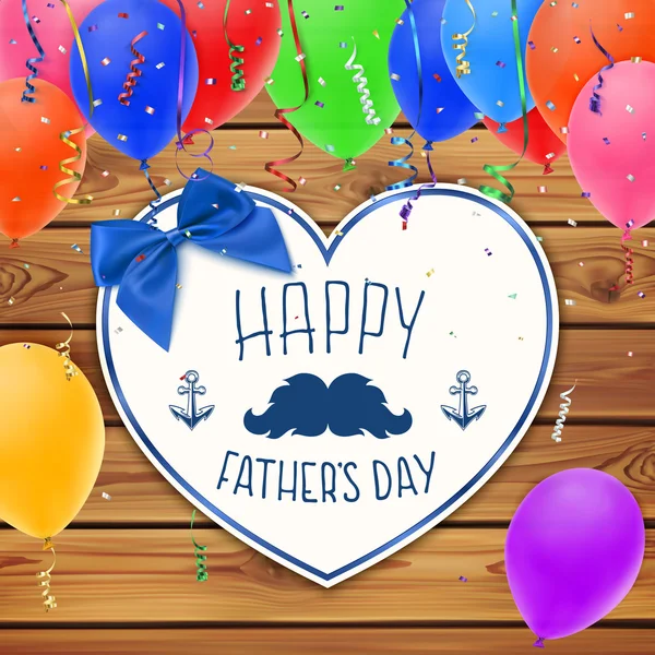 Happy Fathers Day. Achtergrond met papier hart. Vectorbeelden