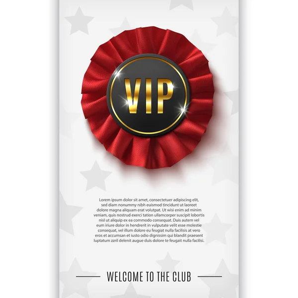 VIP background with realistic award ribbon. — Stockvector